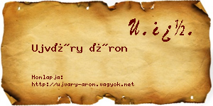 Ujváry Áron névjegykártya